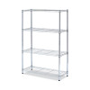 Residential Wire Shelving, Four-Shelf, 36w X 14d X 54h, Silver