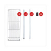 Residential Wire Shelving, Four-Shelf, 36w X 14d X 54h, Silver