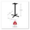 Alera Hospitality Series Single-Column Bases, 27.5" Diameter x 40.38"h, 300 Lb Cap, Steel, Black