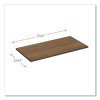 Reversible Laminate Table Top, Rectangular, 47.63w X 23.63d, Espresso/Walnut