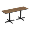 Reversible Laminate Table Top, Rectangular, 71.5w X 23.63d, Espresso/Walnut