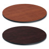 Reversible Laminate Table Top, Round, 35.5" Diameter, Medium Cherry/Mahogany