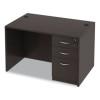 Alera Valencia Series Straight Front Desk Shell, 47.25" X 29.5" X 29.63", Espresso