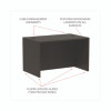 Alera Valencia Series Straight Front Desk Shell, 47.25" X 29.5" X 29.63", Espresso