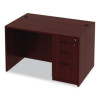 Alera Valencia Series Straight Front Desk Shell, 47.25" X 29.5" X 29.63", Mahogany