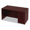 Alera Valencia Series Straight Front Desk Shell, 59.13" X 29.5" X 29.63", Mahogany