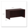 Alera Valencia Series Straight Front Desk Shell, 59.13" X 29.5" X 29.63", Mahogany