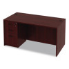 Alera Valencia Series Straight Front Desk Shell, 59.13" X 29.5" X 29.63", Mahogany
