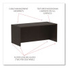 Alera Valencia Series Straight Front Desk Shell, 65" X 29.5" X 29.63", Espresso