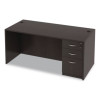 Alera Valencia Series Straight Front Desk Shell, 65" X 29.5" X 29.63", Espresso