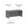 Alera Valencia Series Straight Front Desk Shell, 65" x 29.5" x 29.63", Gray