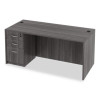 Alera Valencia Series Straight Front Desk Shell, 65" x 29.5" x 29.63", Gray