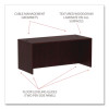 Alera Valencia Series Straight Front Desk Shell, 65" X 29.5" X 29.63", Mahogany