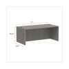 Alera Valencia Series Straight Front Desk Shell, 71" x 35.5" x 29.63", Gray