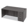 Alera Valencia Series Straight Front Desk Shell, 71" x 35.5" x 29.63", Gray