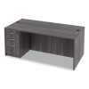 Alera Valencia Series Straight Front Desk Shell, 71" x 35.5" x 29.63", Gray