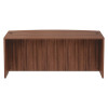 Alera Valencia Series Bow Front Desk Shell, 71" X 41.38" X 29.63", Modern Walnut