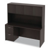 Alera Valencia Series Hutch With Doors, 4 Compartments, 64.75w x 15d x 35.38h, Espresso