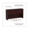 Alera Valencia Series Hutch With Doors, 4 Compartments, 64.75w x 15d x 35.38h, Mahogany