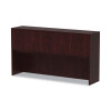 Alera Valencia Series Hutch With Doors, 4 Compartments, 64.75w x 15d x 35.38h, Mahogany