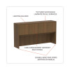 Alera Valencia Series Hutch With Doors, 4 Compartments, 64.75w x 15d x 35.38h, Modern Walnut