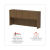 Alera Valencia Series Hutch With Doors, 4 Compartments, 64.75w x 15d x 35.38h, Modern Walnut