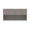 Alera Valencia Series Hutch With Doors, 4 Compartments, 70.63w x 15d x 35.38h, Gray