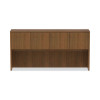 Alera Valencia Series Hutch With Doors, 4 Compartments, 70.63w x 15d x 35.38h, Modern Walnut
