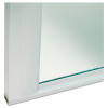 Glass Door Set With Silver Frame For 72" Wide Hutch, 17w X 16h, Clear, 4 Doors/Set