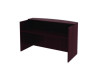 Alera Valencia Series Reception Desk With Transaction Counter, 71" X 35.5" X 29.5" To 42.5", Mahogany