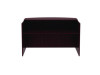 Alera Valencia Series Reception Desk With Transaction Counter, 71" X 35.5" X 29.5" To 42.5", Mahogany