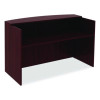 Alera Valencia Series Reception Desk With Transaction Counter, 71" X 35.5" X 29.5" To 42.5", Mahogany