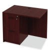 Alera Valencia Series Reversible Return/Bridge Shell, 35w x 23.63d x 29.5h, Mahogany