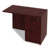 Alera Valencia Series Reversible Return/Bridge Shell, 42w x 23.63d x 29.5h. Mahogany