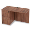 Alera Valencia Series Reversible Return/Bridge Shell, 47.25w x 23.63d x 29.5h, Modern Walnut