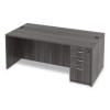 Alera Valencia Series Full Pedestal File, Left/Right, 3-Drawers: Box/Box/File, Legal/Letter, Gray, 15.63" x 20.5" x 28.5"