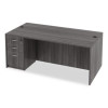 Alera Valencia Series Full Pedestal File, Left/Right, 3-Drawers: Box/Box/File, Legal/Letter, Gray, 15.63" x 20.5" x 28.5"