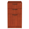 Alera Valencia Series Full Pedestal File, Left/Right, 3-Drawers Box/Box/File, Legal/Letter, Medium Cherry, 15.63"x20.5"x28.5"