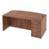 Alera Valencia Series Full Pedestal File, Left/Right, 3-Drawer: Box/Box/File, Legal/Letter, Modern Walnut,15.63 x 20.5 x 28.5
