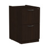 Alera Valencia Series Full Pedestal File, Left Or Right, 2 Legal/Letter-Size File Drawers, Espresso, 15.63" X 20.5" X 28.5"