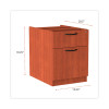 Alera Valencia Series Hanging Pedestal File, Left/Right, 2-Drawer Box/File, Legal/Letter, Medium Cherry, 15.63 x 20.5 x 19.25