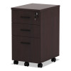 Alera Valencia Series Mobile Pedestal File, Left/Right, 3-Drawers: Box/Box/File, Legal/Letter, Mahogany, 15.88 X 20.5 X 28.38