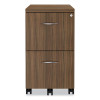 Alera Valencia Series Mobile Pedestal, Left Or Right, 2 Legal/Letter-Size File Drawers, Modern Walnut, 15.38" X 20" X 26.63"