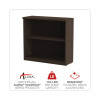 Alera Valencia Series Bookcase, Two-Shelf, 31.75w x 14d x 29.5h, Espresso