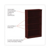 Alera Valencia Series Bookcase, Four-Shelf, 31.75w x 14d x 54.88h, Mahogany