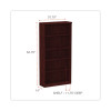 Alera Valencia Series Bookcase, Five-Shelf, 31.75w x 14d x 64.75h, Mahogany