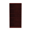 Alera Valencia Series Bookcase, Five-Shelf, 31.75w x 14d x 64.75h, Mahogany