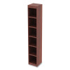 Alera Valencia Series Narrow Profile Bookcase, Six-Shelf, 11.81w x 11.81d x 71.73h, Medium Cherry