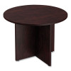 Alera Valencia Round Conference Table With Legs, 42" Diameter x 29.5h, Mahogany