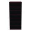 Alera Valencia Series Square Corner Bookcase, Seven-Shelf, 35.63w x 11.81d x 83.86h, Mahogany
